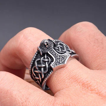 Mjölnir’s Forge Handcrafted Thor’s Hammer Celtic Ring