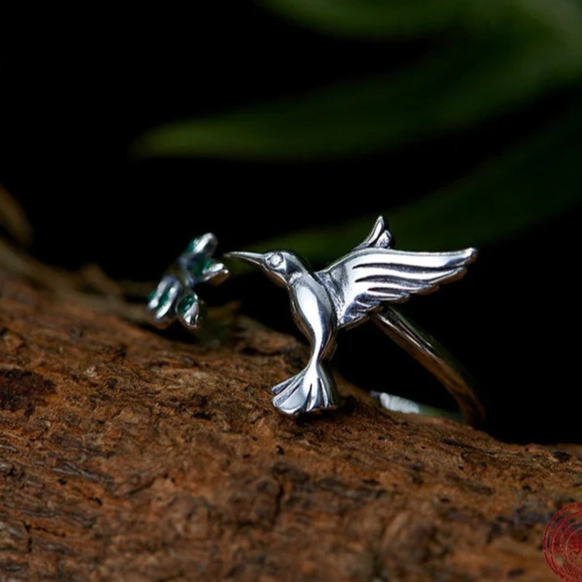 Sterling Silver Bird & Leaf Ring — A Lightness That Lands