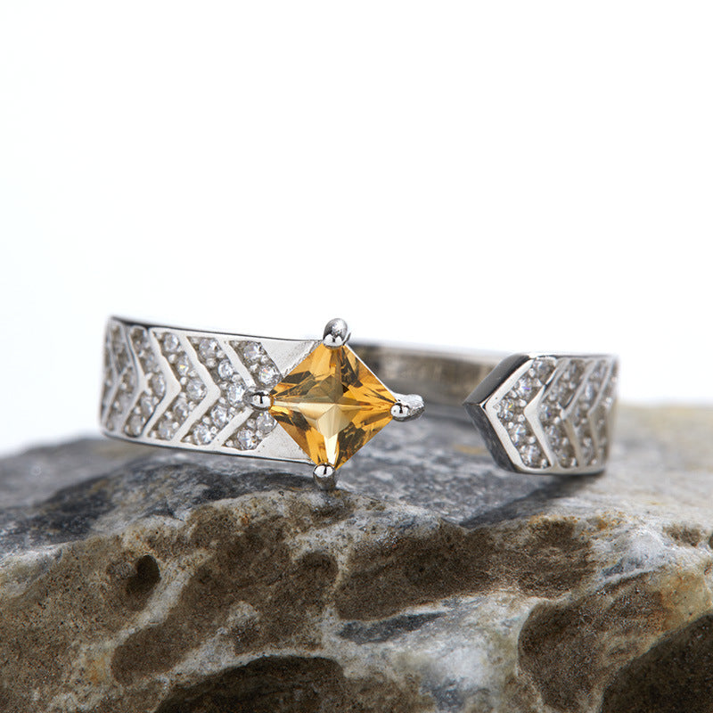 Sterling Silver Citrine Ring — Sunlit Clarity