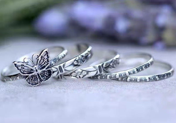 Butterfly Ring Set Ring Europe And America Retro Trend
