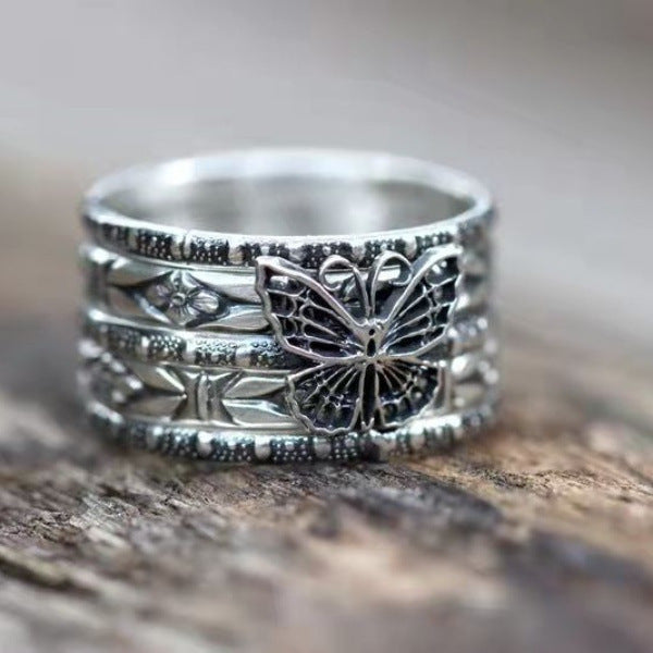 Butterfly Ring Set Ring Europe And America Retro Trend