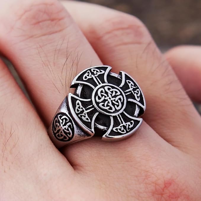 Eternal Knot Titanium Steel Celtic Ring
