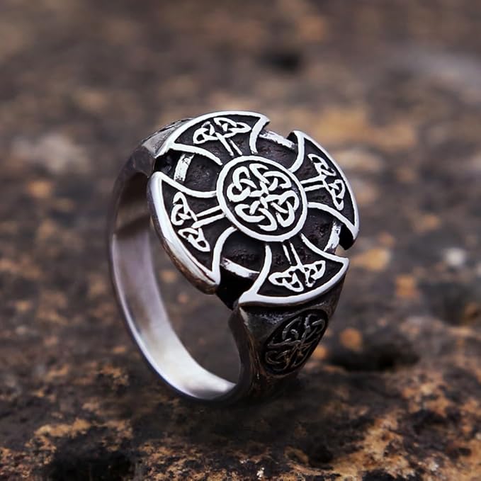 Eternal Knot Titanium Steel Celtic Ring