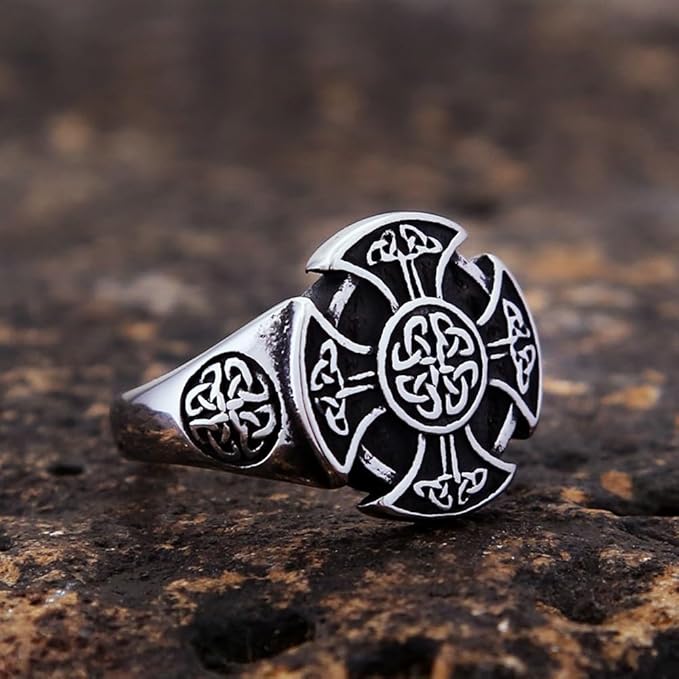 Eternal Knot Titanium Steel Celtic Ring