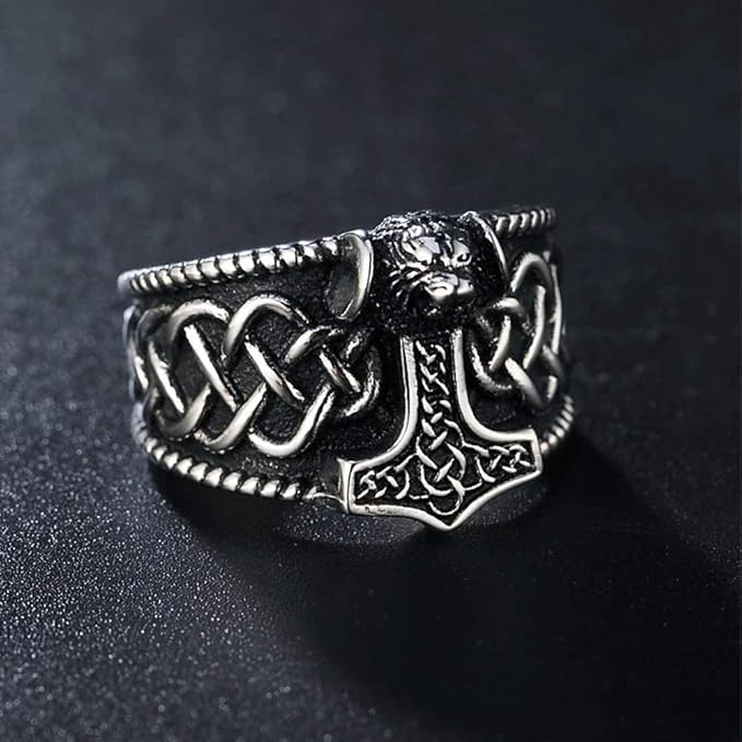 Mjölnir’s Forge Handcrafted Thor’s Hammer Celtic Ring