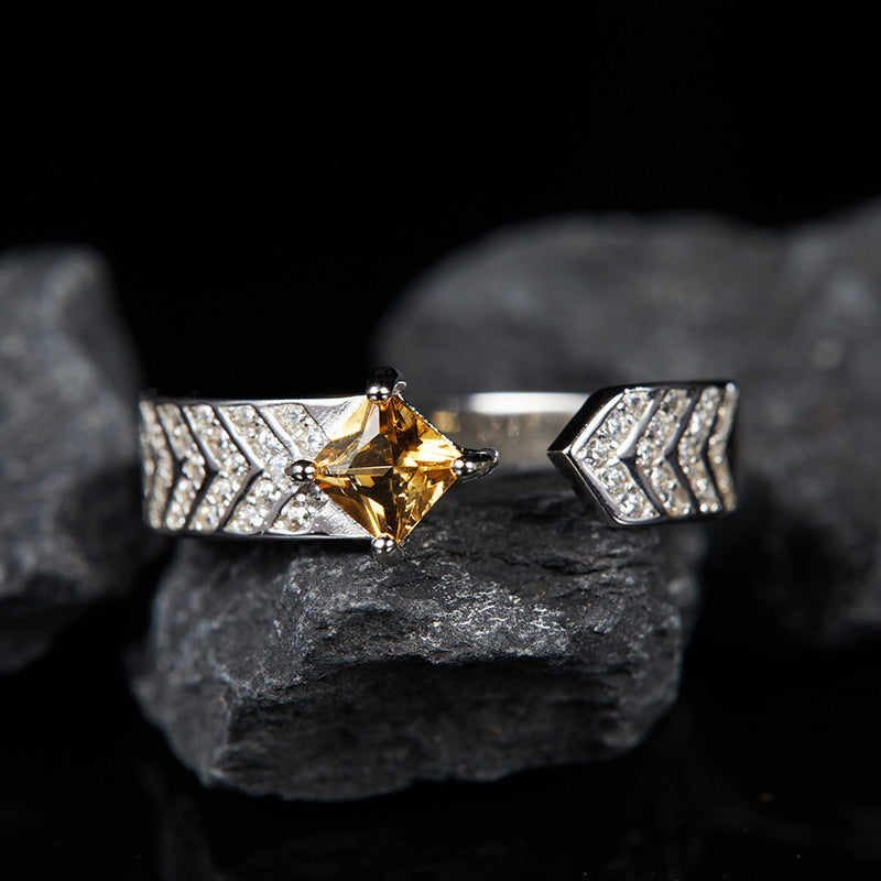 Sterling Silver Citrine Ring — Sunlit Clarity
