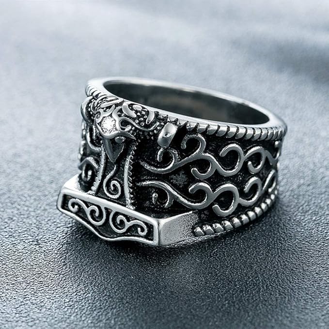 Mjölnir’s Forge Handcrafted Thor’s Hammer Celtic Ring
