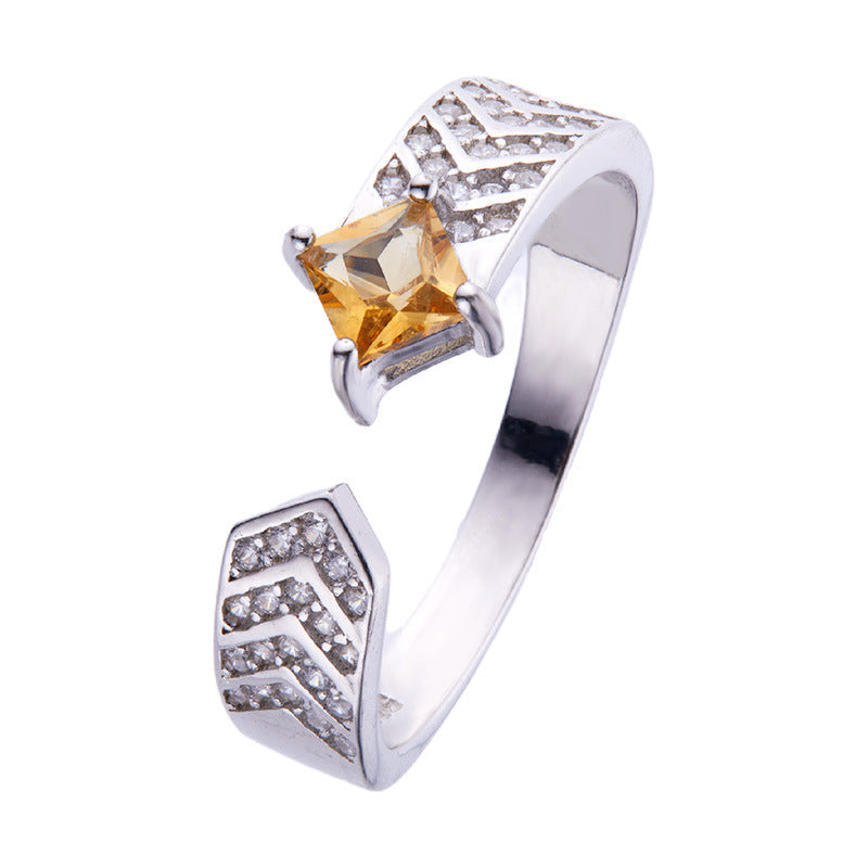Sterling Silver Citrine Ring — Sunlit Clarity