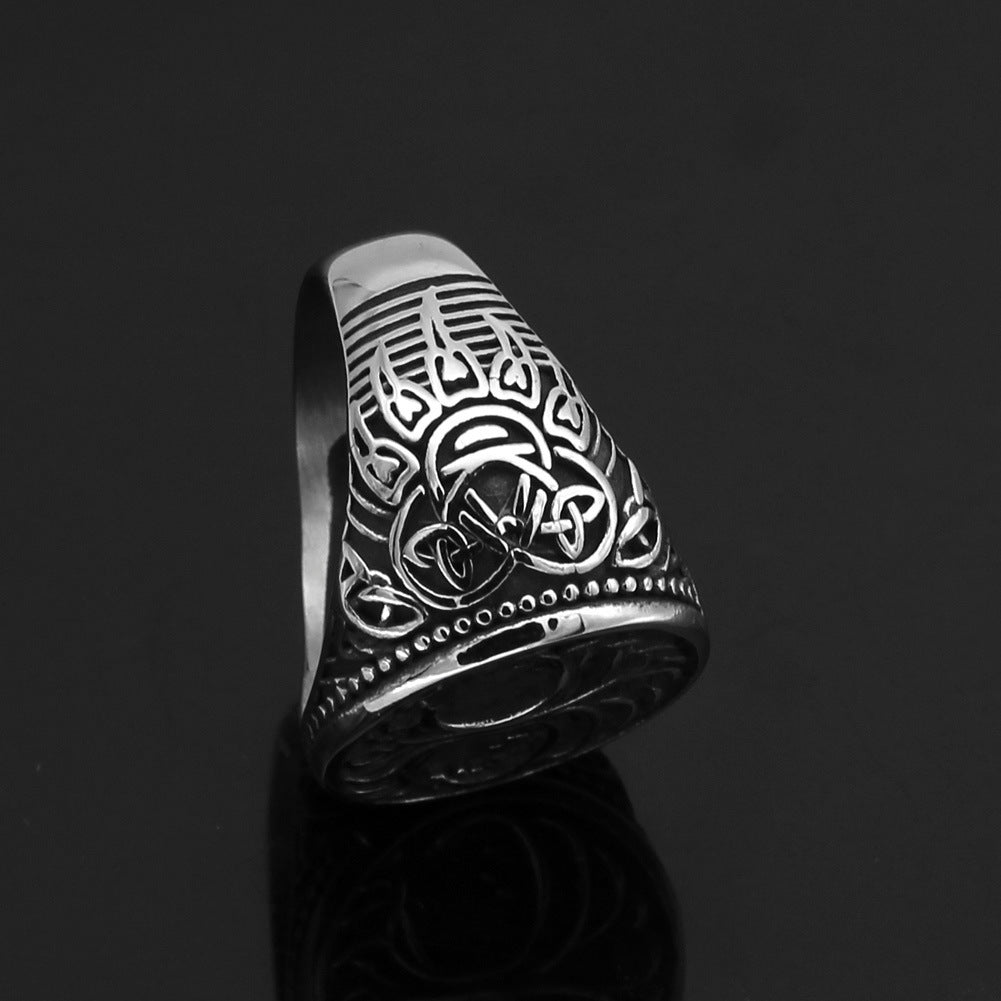 Viking Tree of Life Titanium Ring of Eternal Strength