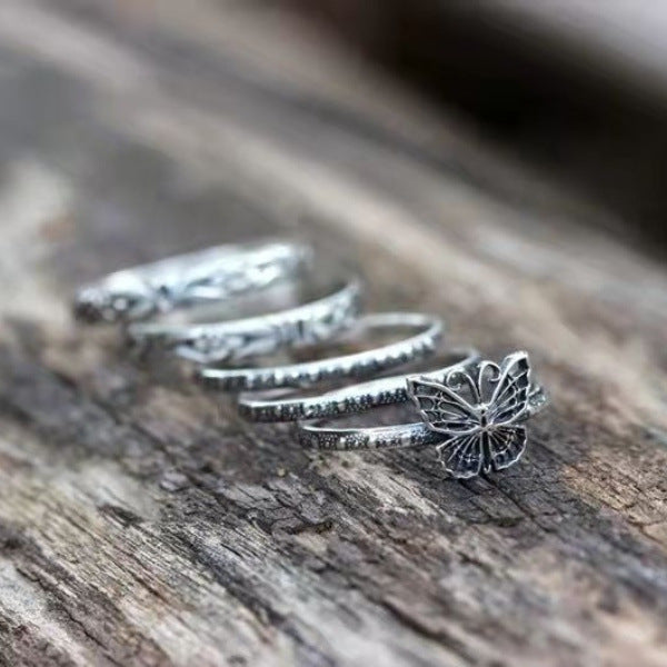 Butterfly Ring Set Ring Europe And America Retro Trend