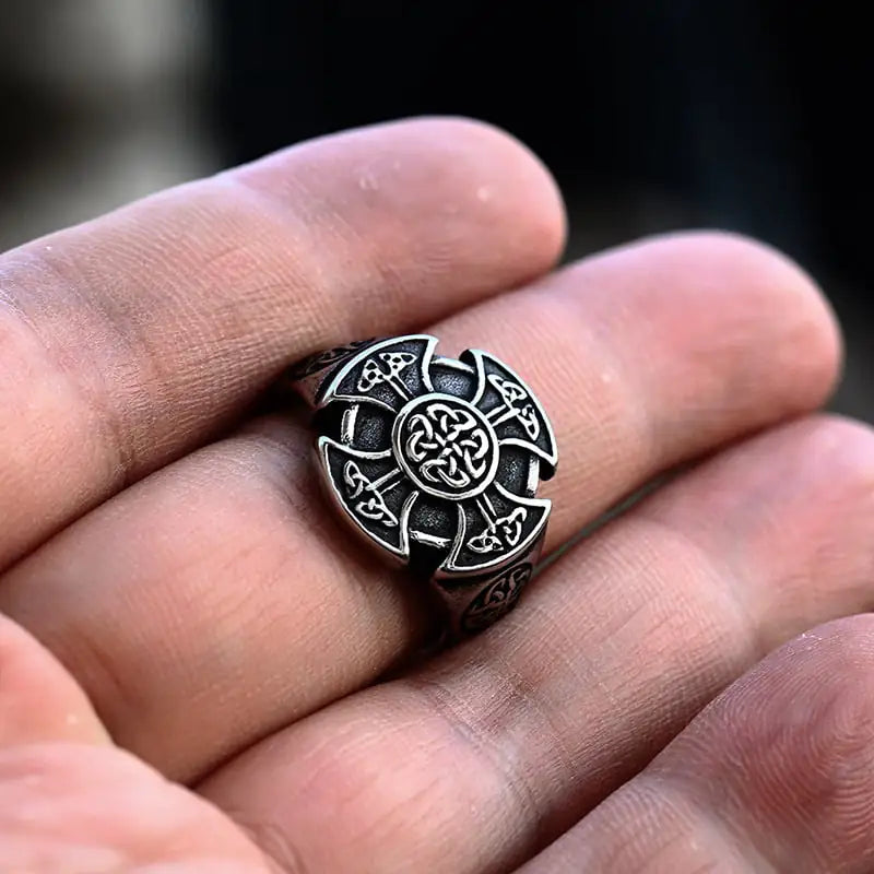 Eternal Knot Titanium Steel Celtic Ring
