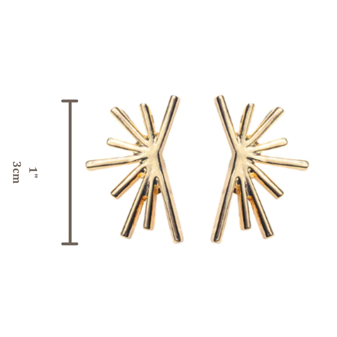 Rays of Dawn – Golden Earrings of Radiant Elegance
