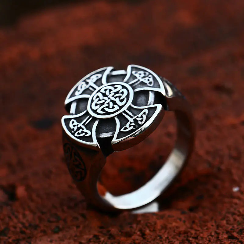 Eternal Knot Titanium Steel Celtic Ring