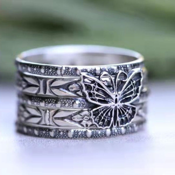 Butterfly Ring Set Ring Europe And America Retro Trend