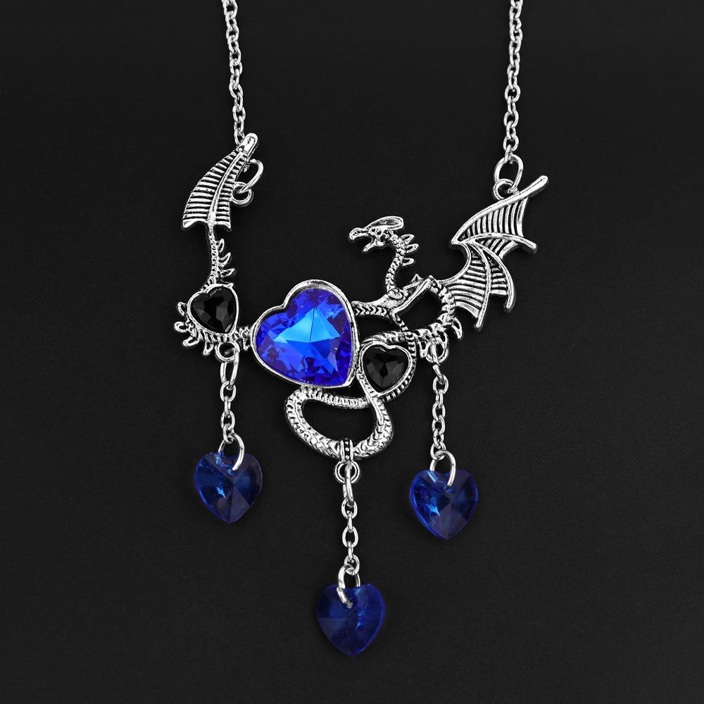 Necklace with Dragon Gemstone Design