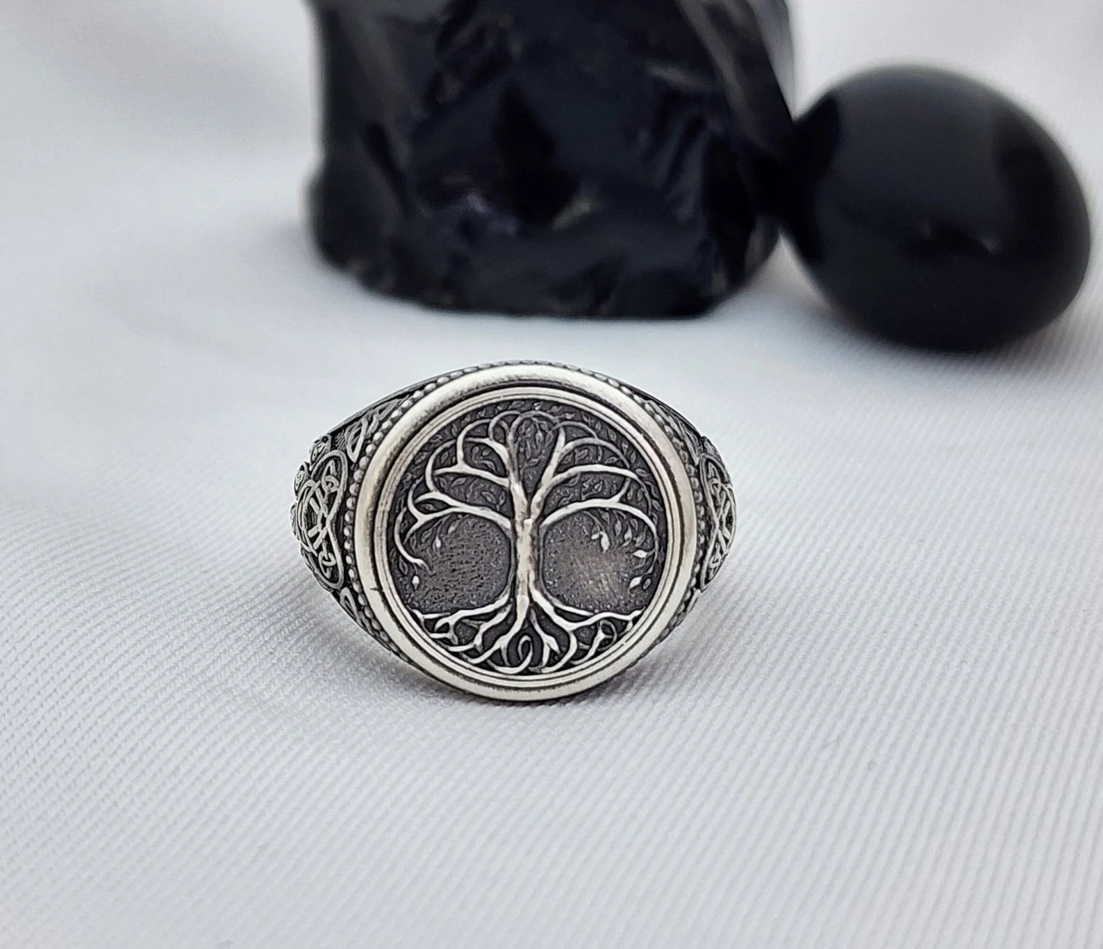 Viking Tree of Life Titanium Ring of Eternal Strength