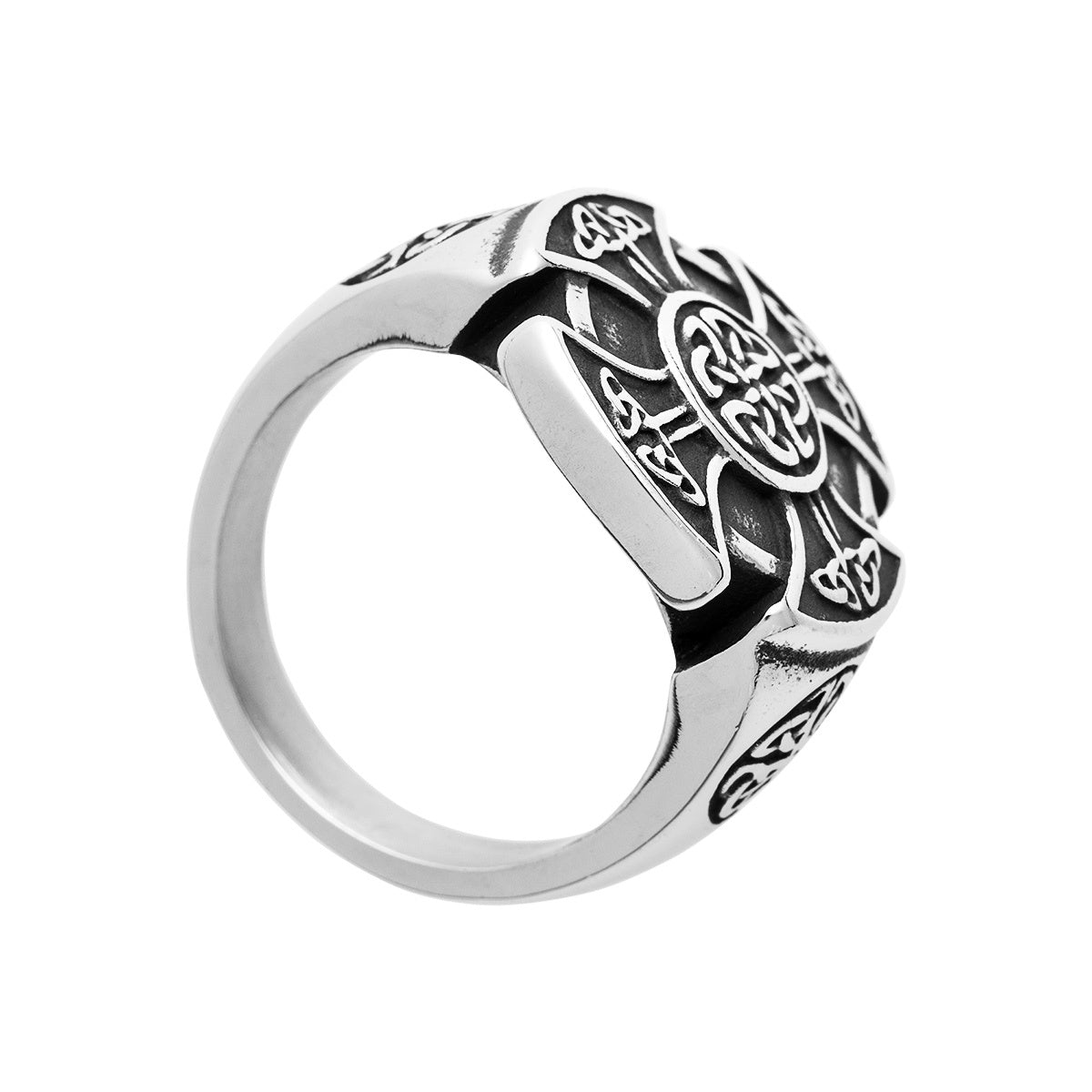 Eternal Knot Titanium Steel Celtic Ring