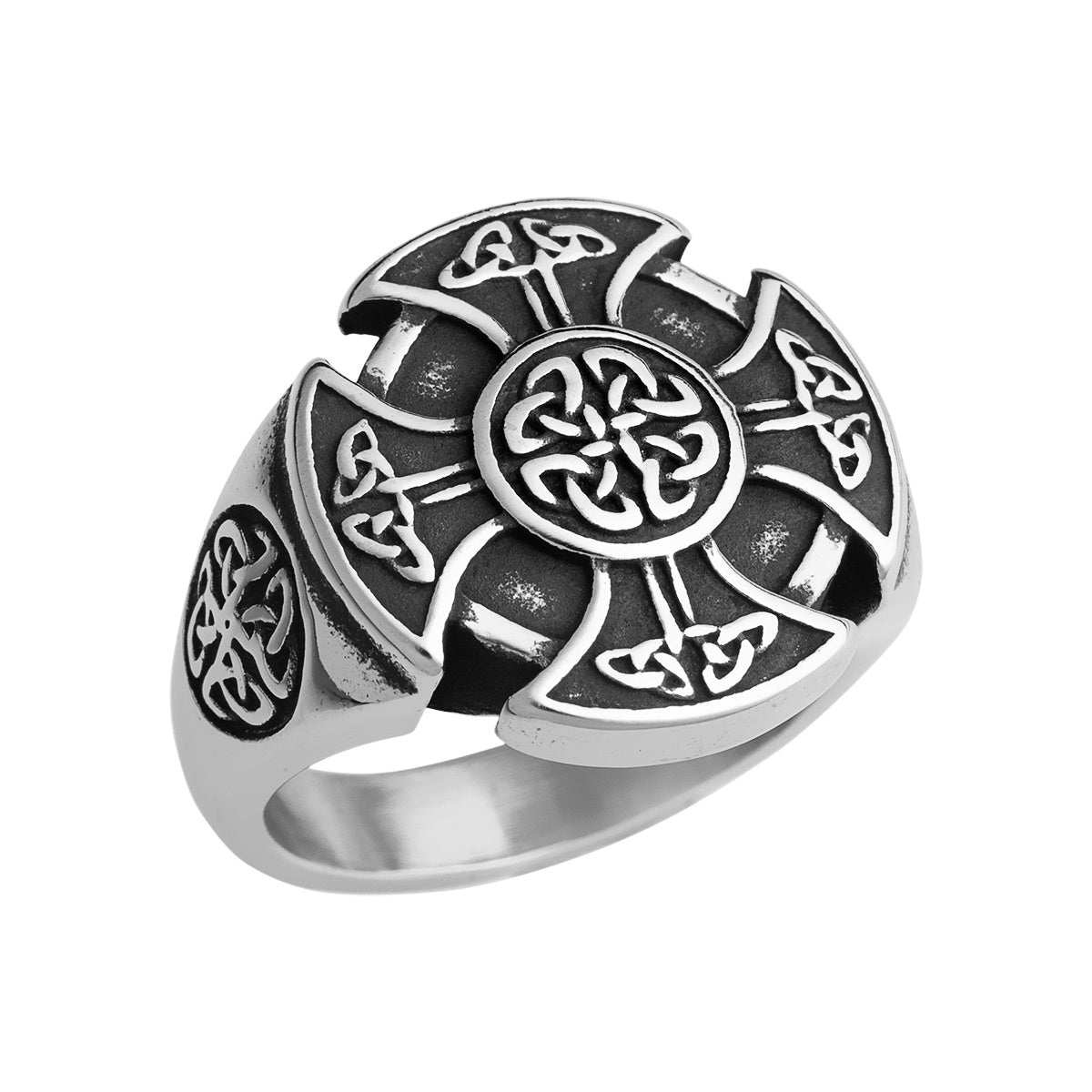 Eternal Knot Titanium Steel Celtic Ring
